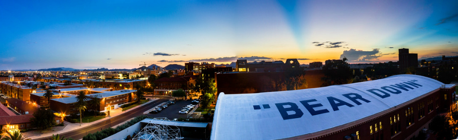 Aerial view of the University of Arizona Campus