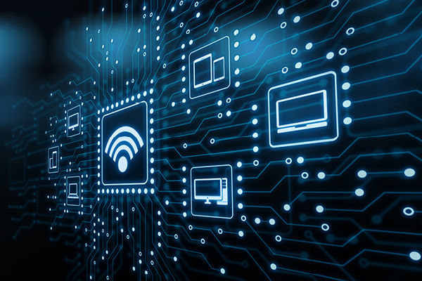 Wireless network concept drawing