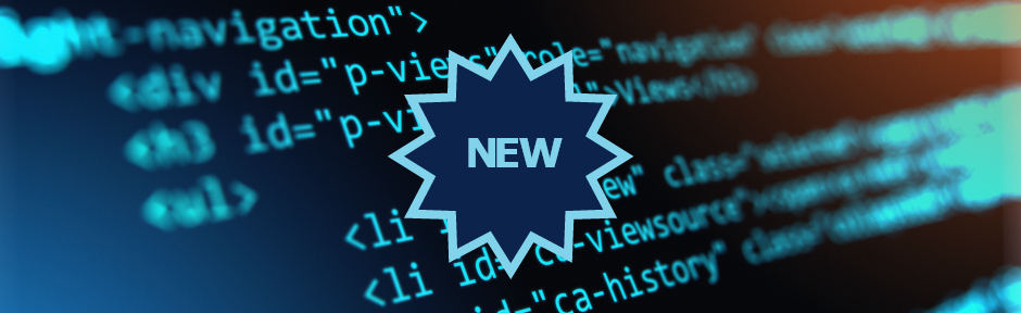 Computer code on screen with the word "new" superimposed on top