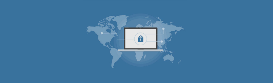 Worldwide network security concept drawing