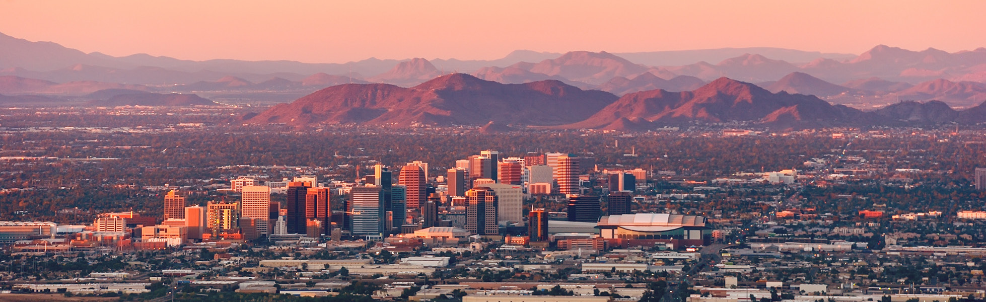 Aerial view of Phoenix metropolitan area