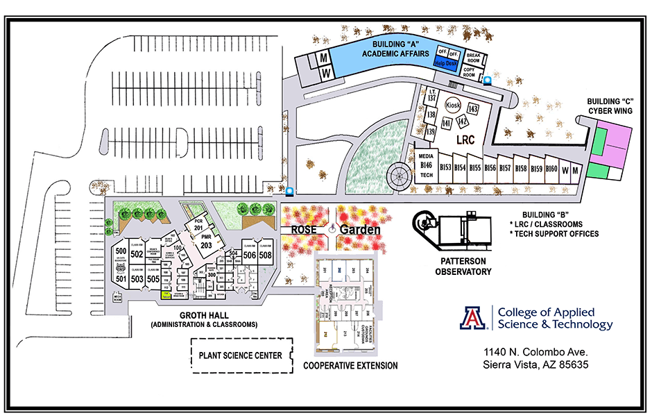 University of Arizona at Sierra Vista Campus Map