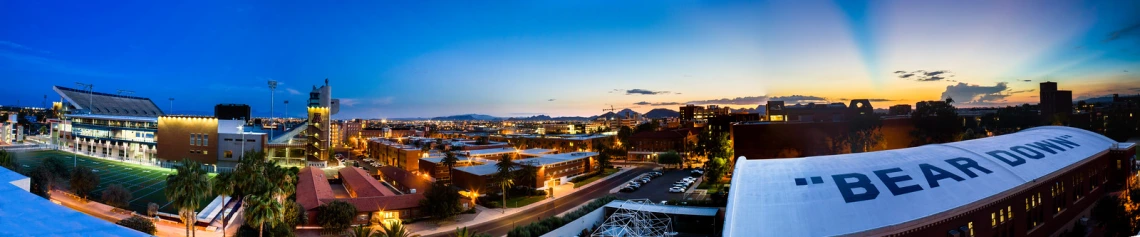 Aerial view of University of Arizona campus
