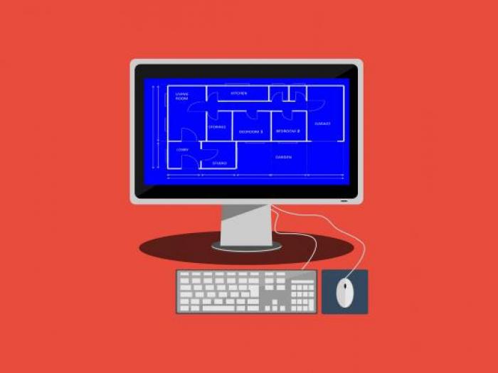 AutoCAD class Computer screen showing computer-aided drafting software