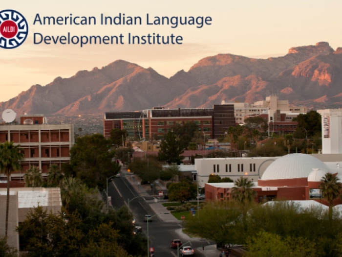 University of Arizona campus with AILDI logo