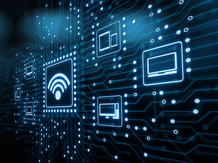 Wireless network concept drawing